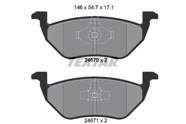 Brake Pad Set, disc brake 2467001