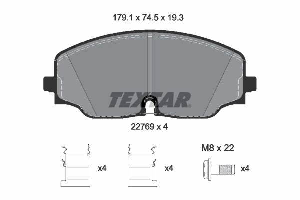 Brake Pad Set, disc brake Q+ 2276901