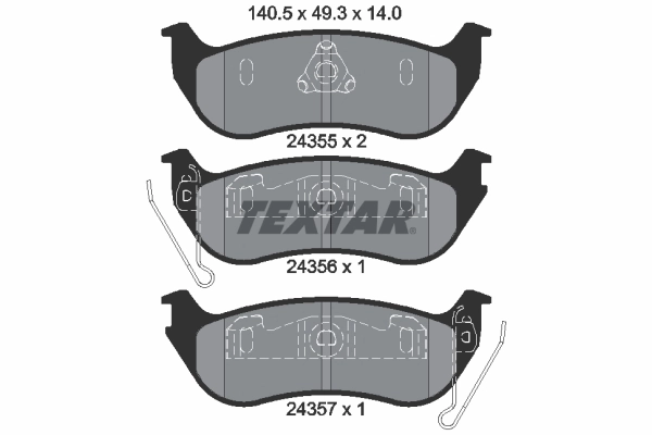 Brake Pad Set, disc brake 2435501