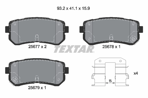 Brake Pad Set, disc brake Q+ 2567701