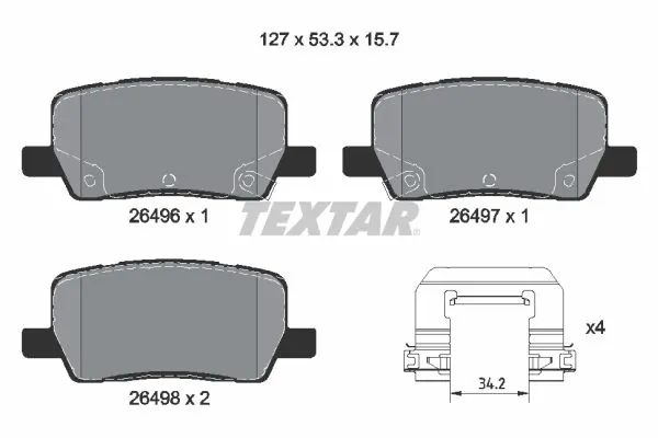 Brake Pad Set, disc brake Q+ 2649601