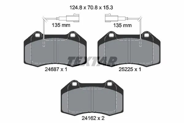 Brake Pad Set, disc brake Q+ 2468701