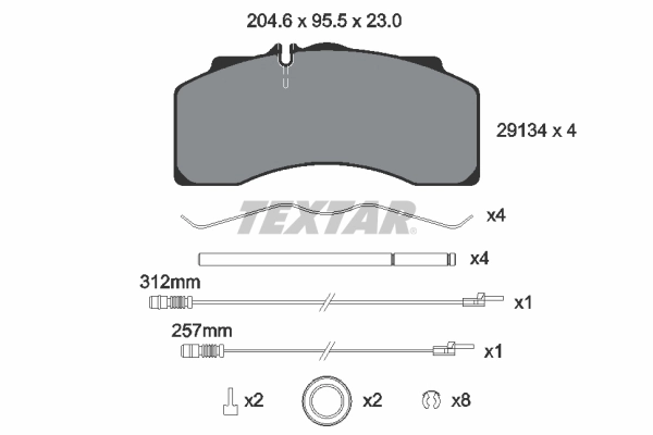 Brake Pad Set, disc brake 2913401