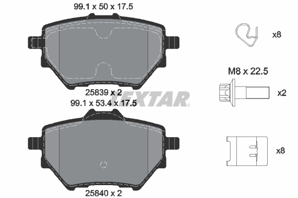 Brake Pad Set, disc brake Q+ 2583901