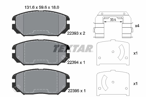 Brake Pad Set, disc brake Q+ 2239301