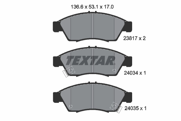 Brake Pad Set, disc brake 2381701
