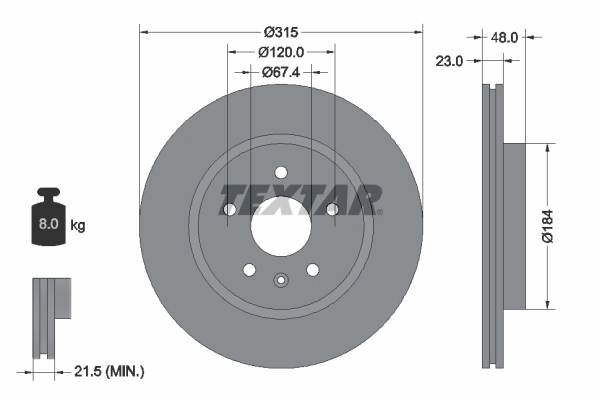 Brake Disc PRO 92187303