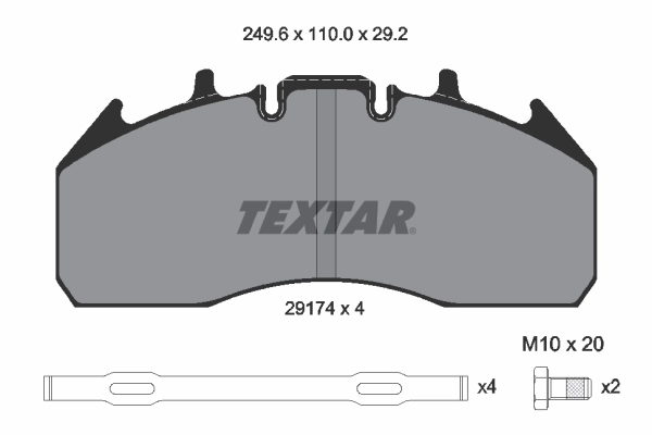 Brake Pad Set, disc brake 2917401
