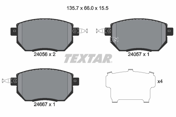 Brake Pad Set, disc brake 2405601