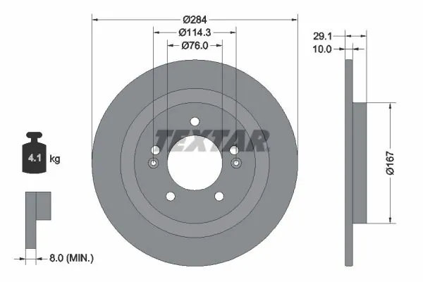 TEXTAR 92352503 Brake Disc