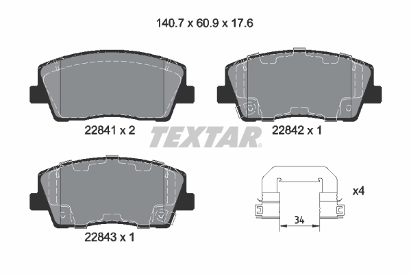 Brake Pad Set, disc brake Q+ 2284101