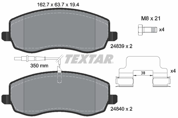 Brake Pad Set, disc brake Q+ 2483901