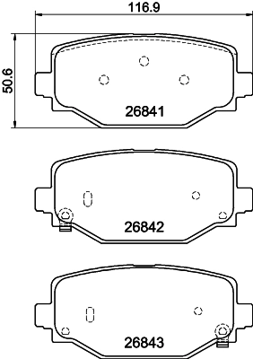 Brake Pad Set, disc brake 2684101