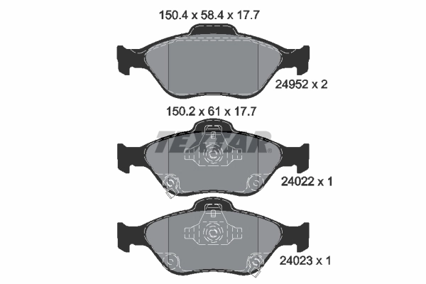 Brake Pad Set, disc brake Q+ 2495201