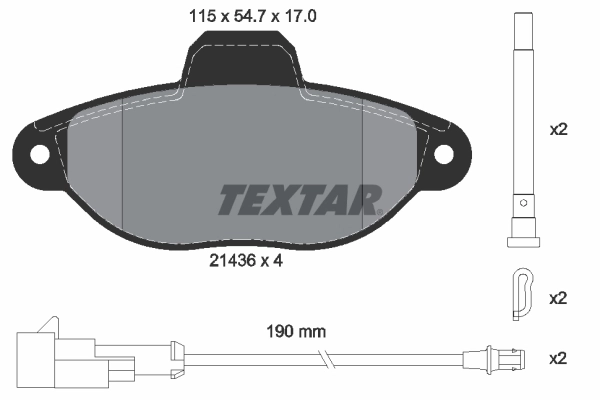 Brake Pad Set, disc brake Q+ 2143609