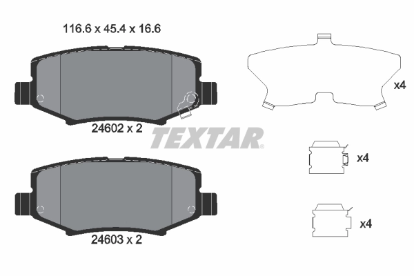 Brake Pad Set, disc brake 2460201