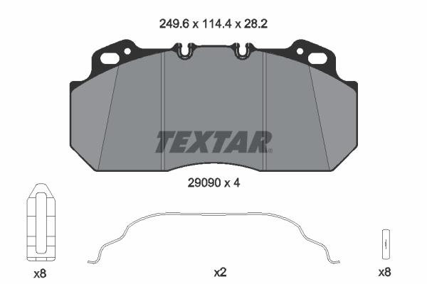 Brake Pad Set, disc brake 2909006