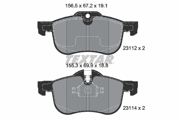 Brake Pad Set, disc brake Q+ 2311203