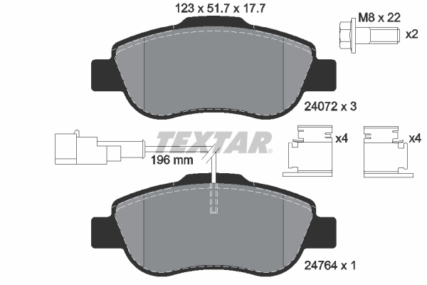 Brake Pad Set, disc brake Q+ 2407202