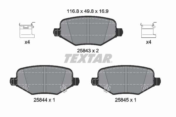 Brake Pad Set, disc brake 2584301