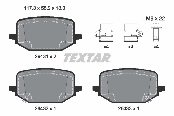 Brake Pad Set, disc brake 2643102