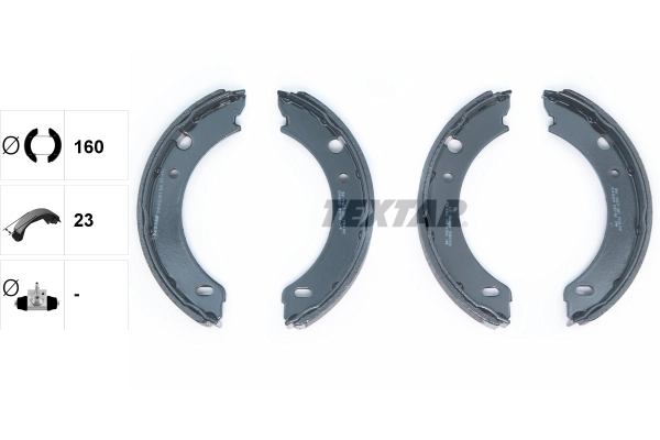 TEXTAR 91048301 Brake Shoe Set, parking brake
