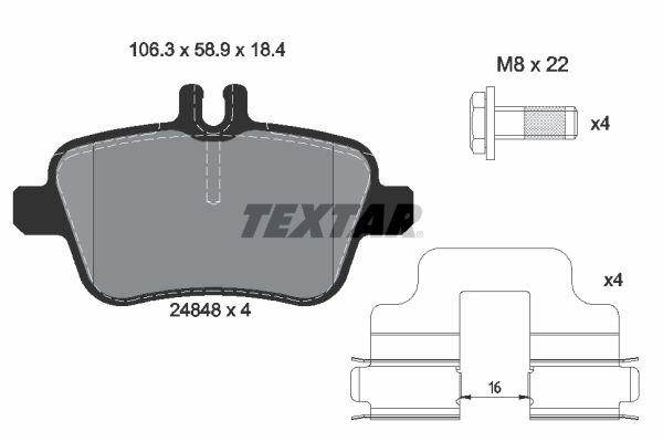 Brake Pad Set, disc brake Q+ 2484803