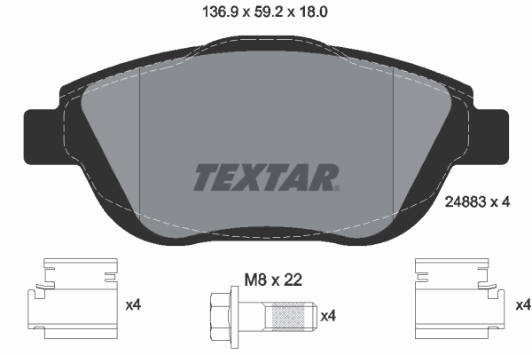 Brake Pad Set, disc brake Q+ 2488301