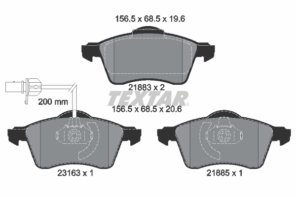 Brake Pad Set, disc brake Q+ 2188501