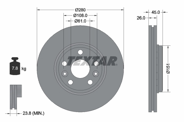 Brake Disc PRO 92257903