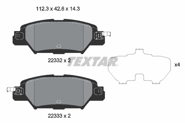 Brake Pad Set, disc brake 2233201