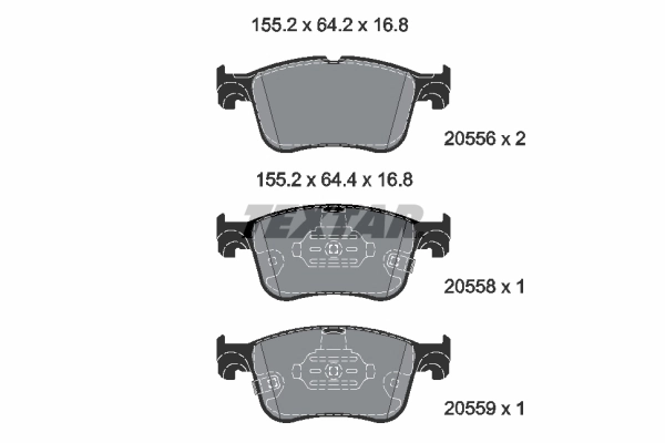 Brake Pad Set, disc brake Q+ 2055601