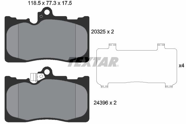 Brake Pad Set, disc brake 2032501