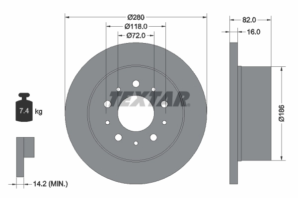 Brake Disc PRO 92116103