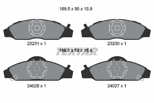 Brake Pad Set, disc brake 2323101