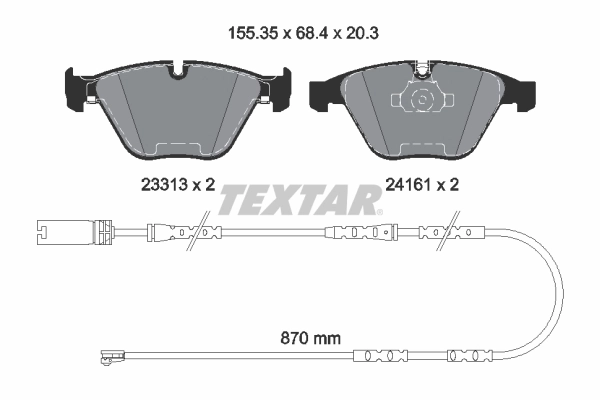 Brake Pad Set, disc brake Q+ 2331307
