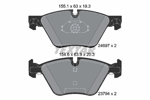 Brake Pad Set, disc brake Q+ 2469701