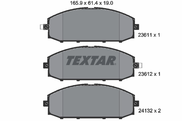 Brake Pad Set, disc brake 2361101