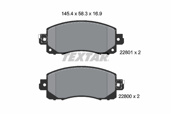 Brake Pad Set, disc brake 2280001