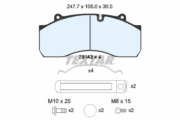 Brake Pad Set, disc brake 2914302