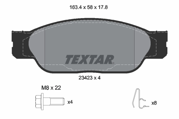 Brake Pad Set, disc brake Q+ 2342301