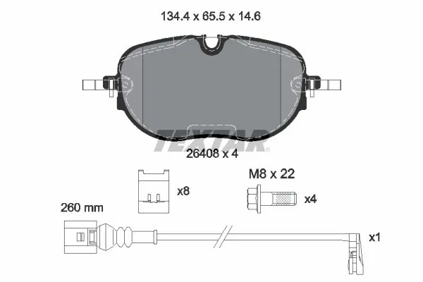 Brake Pad Set, disc brake 2640801