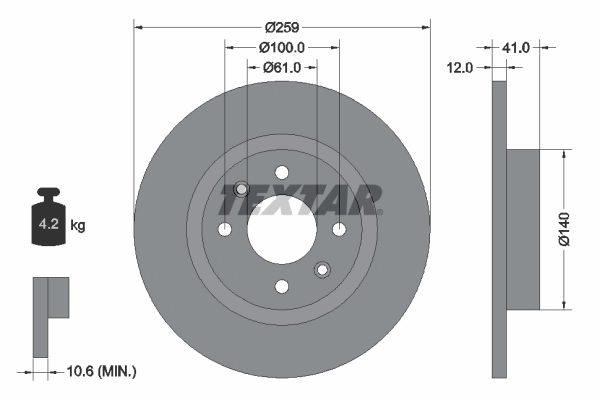 Brake Disc PRO 92175103