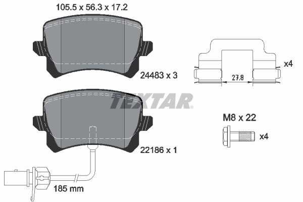 Brake Pad Set, disc brake Q+ 2448307