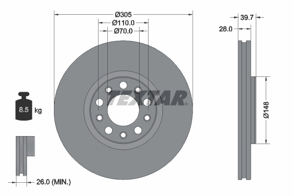 Brake Disc PRO 92293903