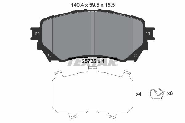 Brake Pad Set, disc brake 2572501