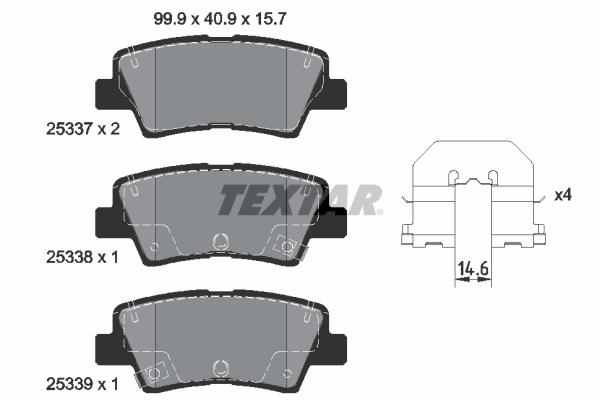 Brake Pad Set, disc brake Q+ 2533701