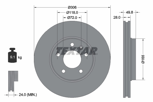 Brake Disc PRO+ 92116005