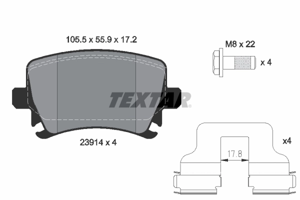 Brake Pad Set, disc brake Q+ 2391401