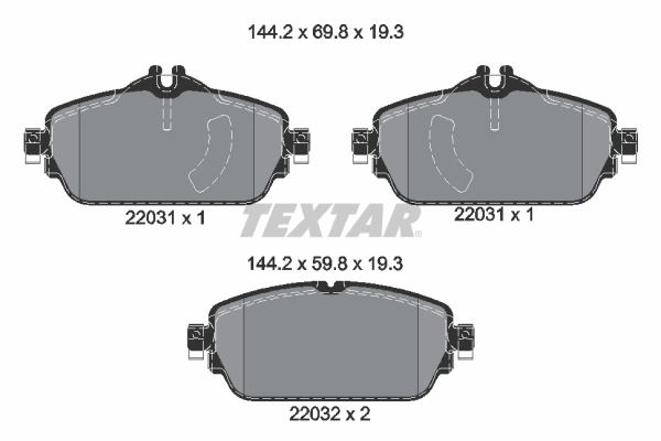 Brake Pad Set, disc brake Q+ 2203101